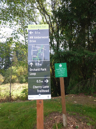 Directional signage with mileage at prime locations